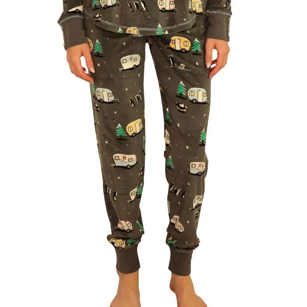 PJ Salvage Winter Trailer Plush PJ Pants